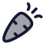 Carrot icon with duotone rounded style