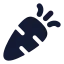 Carrot icon with solid rounded style