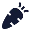 Carrot icon with solid sharp style