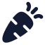 Carrot icon with solid standard style