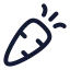 Carrot icon with stroke standard style