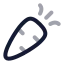 Carrot icon with twotone rounded style