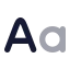Casesensitive icon with bulk rounded style