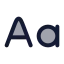 Casesensitive icon with duotone rounded style