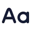 Casesensitive icon with solid rounded style