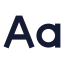 Casesensitive icon with solid sharp style