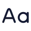 Casesensitive icon with stroke rounded style