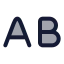 Caseupper icon with duotone rounded style