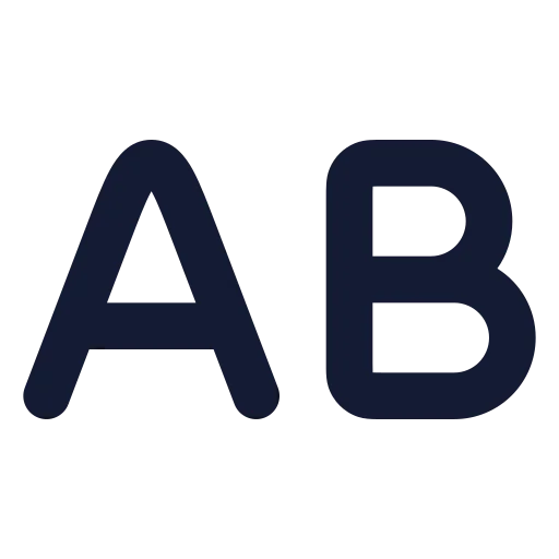 Case Upper Icon in Solid Rounded style