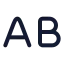 Caseupper icon with stroke rounded style