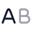 Caseupper icon with twotone rounded style