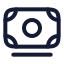 Cash icon with stroke rounded style