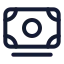 Cash icon with stroke standard style