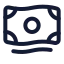 Cash icon with stroke standard style