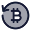 Cashbackbitcoin icon with duotone rounded style