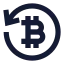 Cashbackbitcoin icon with solid sharp style