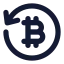 Cashbackbitcoin icon with solid standard style