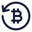 Cashbackbitcoin icon with stroke standard style