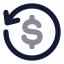 Cashback icon with bulk rounded style