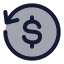 Cashback icon with duotone rounded style