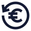 Cashbackeuro icon with solid sharp style