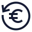 Cashbackeuro icon with stroke sharp style