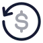 Cashback icon with twotone rounded style