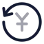 Cashbackyen icon with twotone rounded style