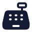 Cashier icon with solid rounded style