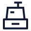 Cashier icon with stroke sharp style