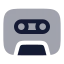 Cassettetape icon with bulk rounded style