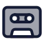 Cassettetape icon with duotone standard style
