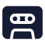 Cassettetape icon with solid standard style
