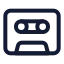 Cassettetape icon with stroke standard style