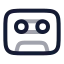 Cassettetape icon with twotone rounded style