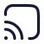 Cast icon with stroke rounded style
