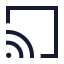 Cast icon with stroke sharp style