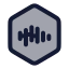 Castbox icon with duotone rounded style