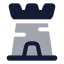 Castle icon with bulk rounded style