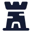 Castle icon with solid standard style