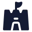 Castle icon with solid standard style