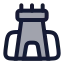 Castle icon with duotone rounded style