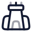 Castle icon with twotone rounded style