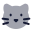 Cat icon with bulk rounded style