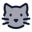 Cat icon with duotone standard style