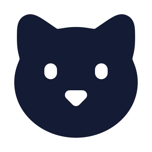 Cat Icon in Solid Rounded style