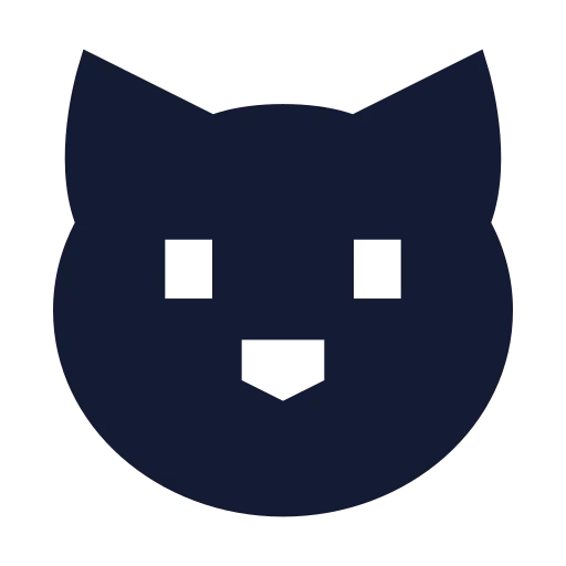 Cat Icon in Solid Sharp style