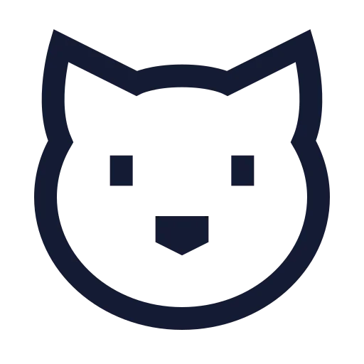 Cat Icon in Stroke Sharp style