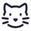 Cat icon with stroke standard style