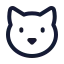 Cat icon with stroke standard style